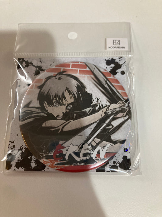 進撃の巨人 墨絵風ちょいデカ缶バッジ エレン(池袋)