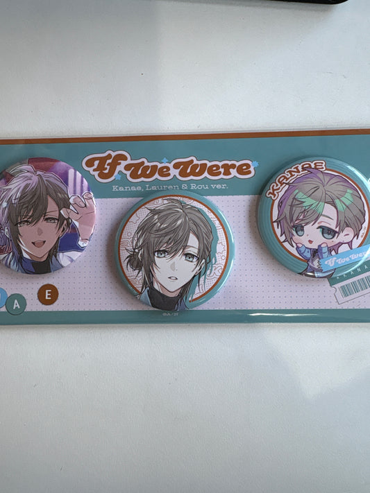 If We Were ~Kanae, Lauren & Rou ver.~】缶バッジセット 叶，池袋