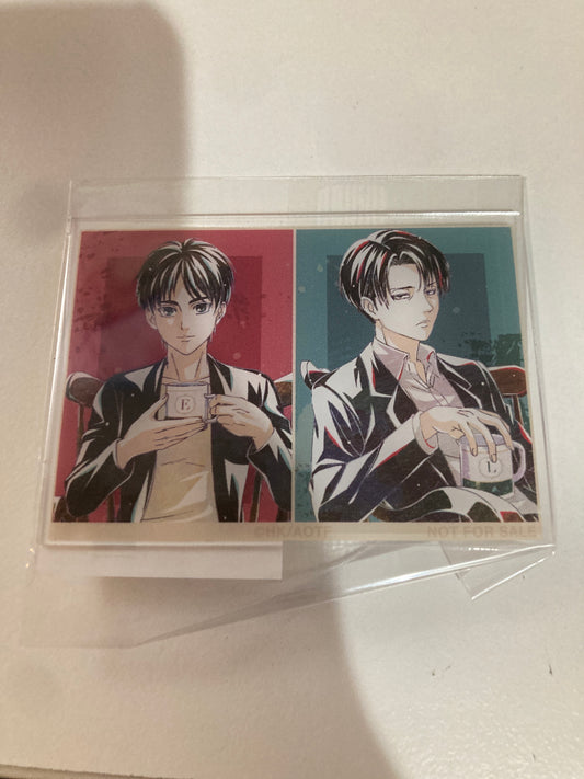 【AmiAmi限定特典】進撃の巨人 エレン＆リヴァイ ティータイムver. Ani-Art アクリルカード(池袋)