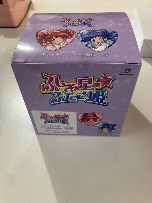 ふしぎ星のふたご姫　トレーディングハート型缶バッジ