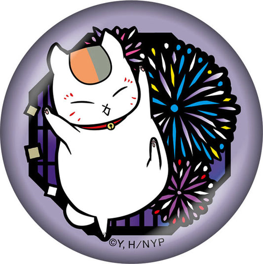 夏目友人帳 切り絵シリーズ 和紙缶バッジ ニャンコ先生C 花火