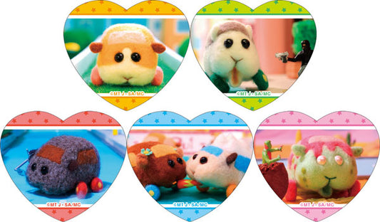 PUI PUI Molcar Heart-shaped lame acrylic badge 5-piece BOX as.