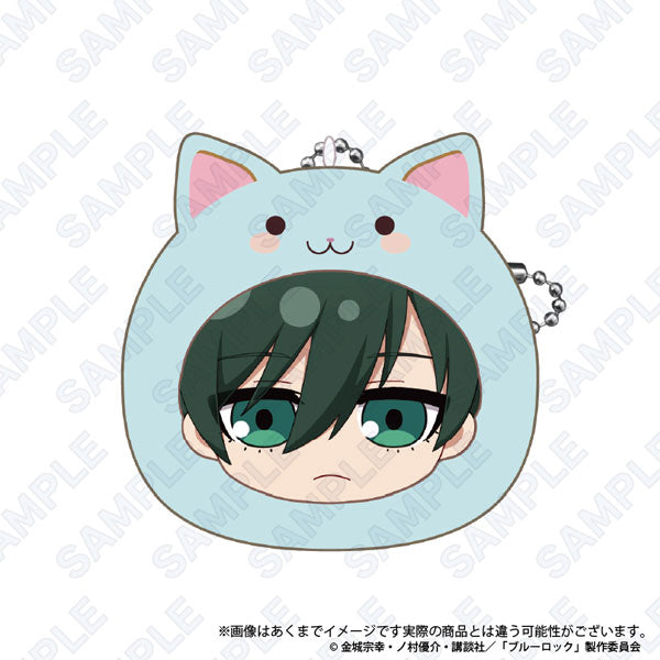 ブルーロックもちふわクッションキーホルダー(まるめいつ絵综合) Ishishi Rin keychain