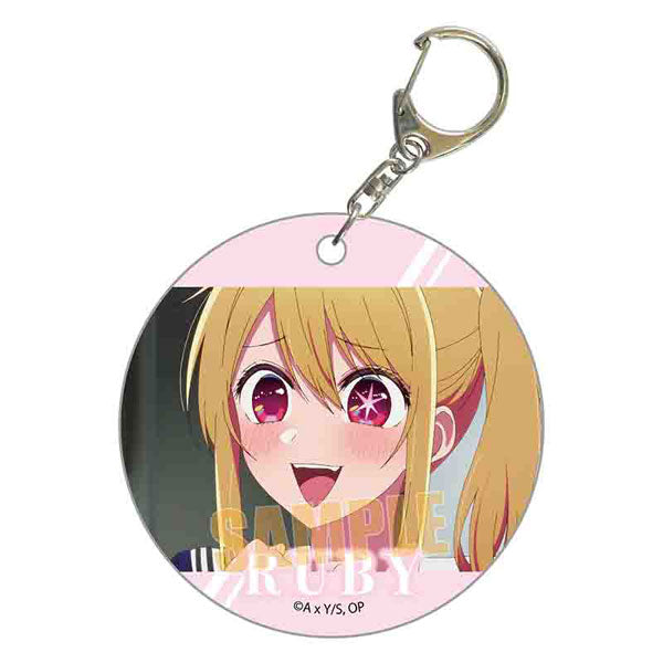 やわらかクリアチャーム【PUSHしの子】 ルビーB keychain