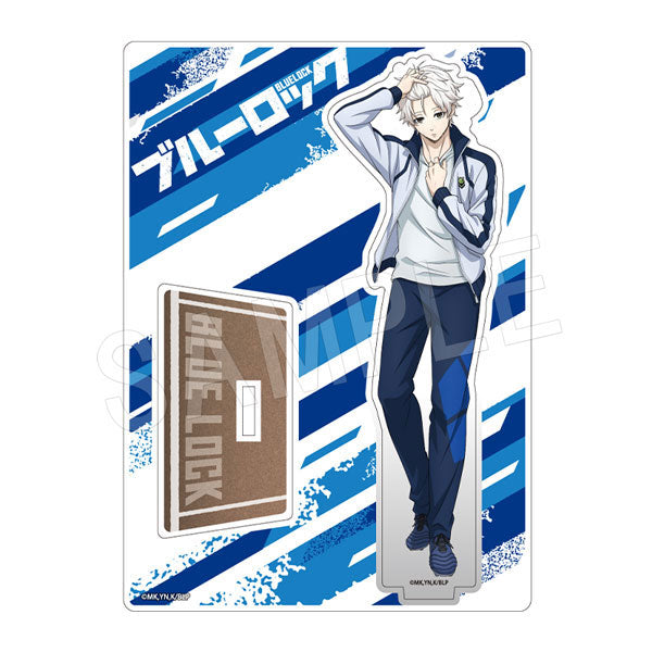 (Chinese and foreign companies) ﾌﾞﾙｰﾛｯｸｱｸﾘﾙｽﾀﾝﾄﾞﾄﾚｰﾆﾝｸﾞver. Nagi Seishiro acrylic stand