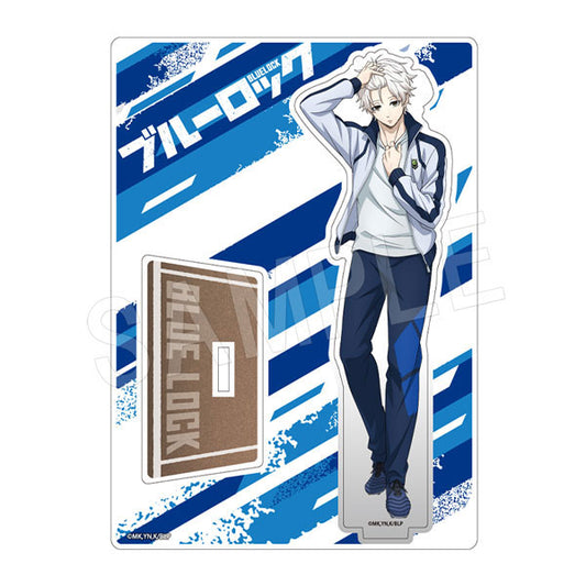 (Chinese and foreign companies) ﾌﾞﾙｰﾛｯｸｱｸﾘﾙｽﾀﾝﾄﾞﾄﾚｰﾆﾝｸﾞver. Nagi Seishiro acrylic stand