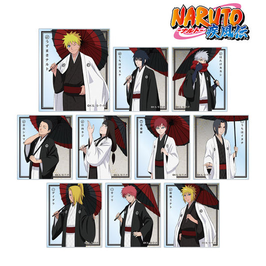 NARUTO 疾風伝 描下しｲﾗｽﾄ 番傘和装ver. TDｱｸﾘﾙｶｰﾄﾞacrylic card (ｱﾙﾏﾋﾞｱﾝｶ)