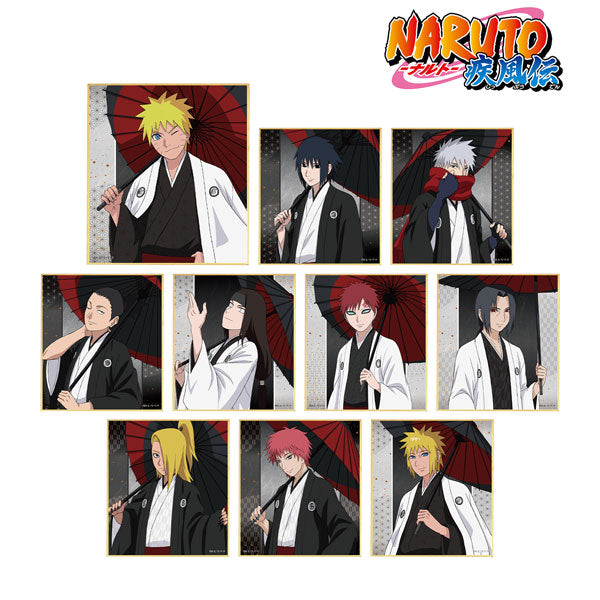 NARUTO 疾風伝 描下しｲﾗｽﾄ 番傘和装ver. TDﾐﾆ色紙 (ｱﾙﾏﾋﾞｱﾝｶ)
