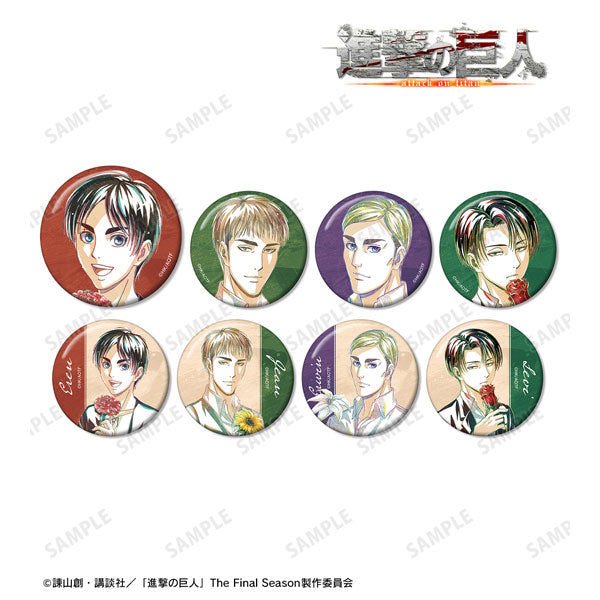 進撃の巨人 Flower Shop ver. TD Ani-Art 缶ﾊﾞｯｼﾞ badge (ｱﾙﾏﾋﾞｱﾝｶ)