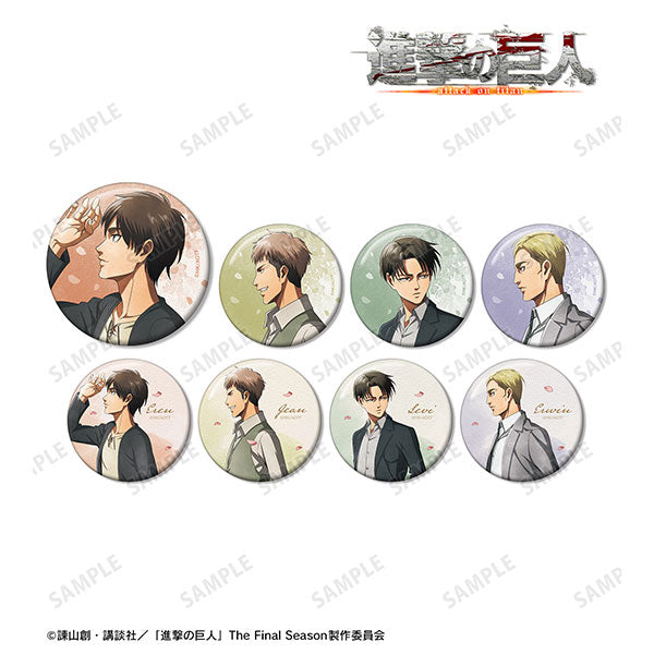 進撃の巨人 歩み・水彩風ver. ﾄﾚｰﾃﾞｨﾝｸﾞ缶バッジ (ｱﾙﾏﾋﾞｱﾝｶ)  badge