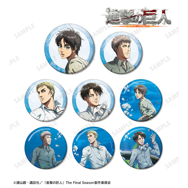 進撃の巨人 水中浮遊ver. ﾄﾚｰﾃﾞｨﾝｸﾞ缶バッジ (ｱﾙﾏﾋﾞｱﾝｶ)  badge