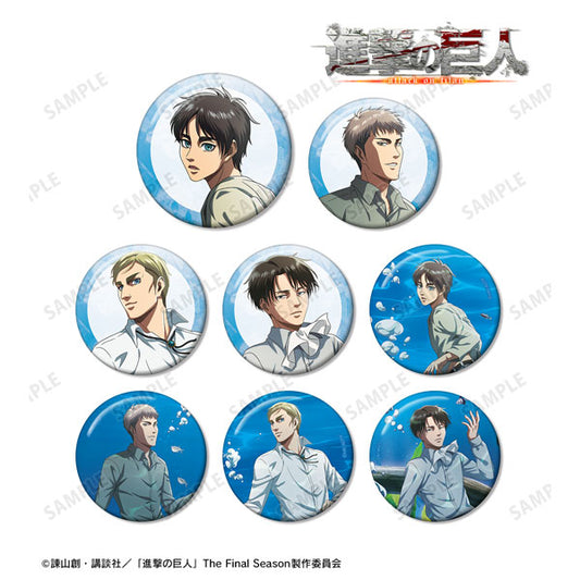 進撃の巨人 水中浮遊ver. ﾄﾚｰﾃﾞｨﾝｸﾞ缶バッジ (ｱﾙﾏﾋﾞｱﾝｶ)  badge