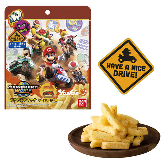 マリオカート ワールド ステッカーつきポテトスティック チーズバーガー味 10個入りBOX (食玩)