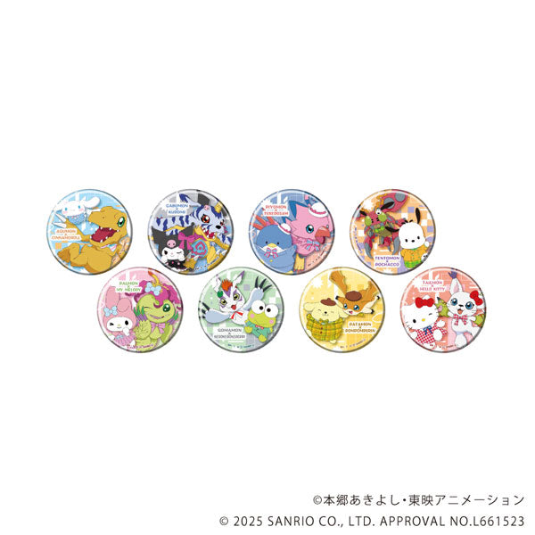 缶バッジ「デジモンアドベンチャー×サンリオキャラクターズ」02/BOX2 コラボイラスト(池袋)