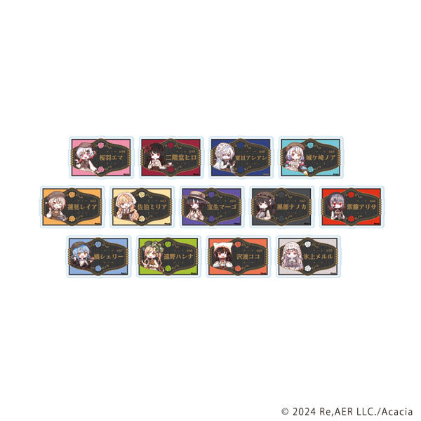 魔法少女ノ魔女裁判 アクリルプレートバッジ01/カフェ店員ver. ブラインド(全13種)(レトロアートイラスト)  (IKE)