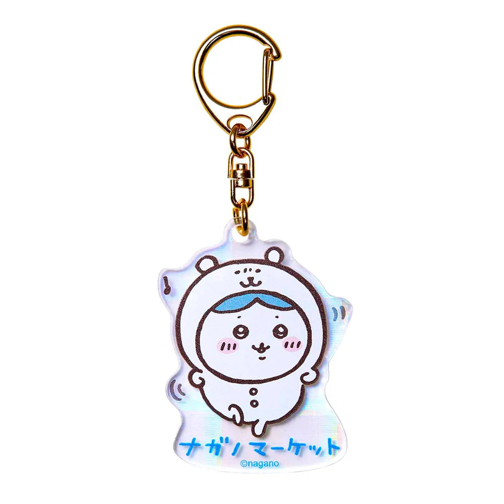 Nagano Market Hologram Acrylic Keychain (Hachiware) kc.