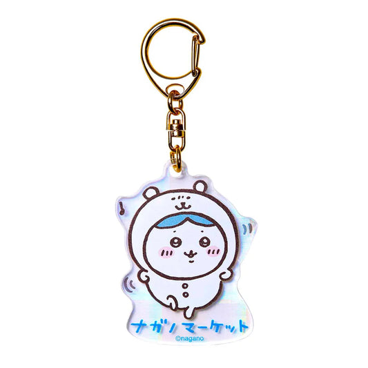 Nagano Market Hologram Acrylic Keychain (Hachiware) kc.