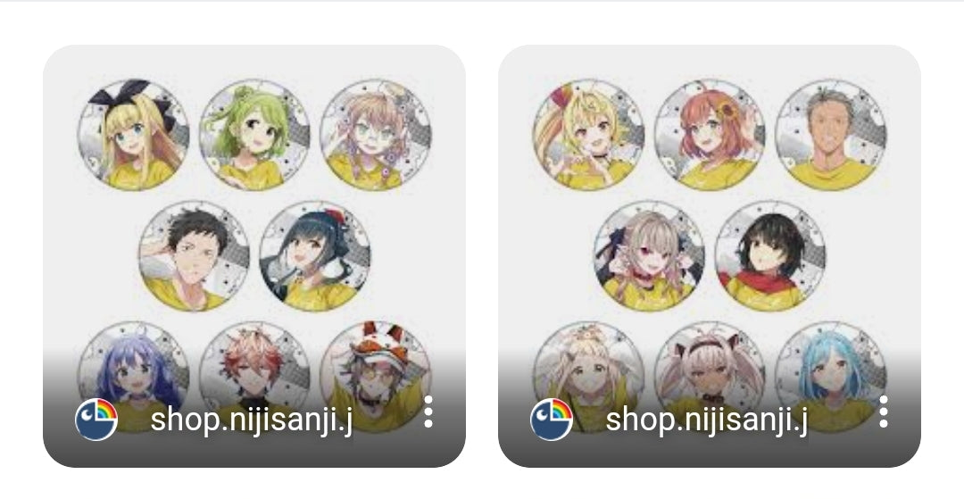 【にじフェス2022】ランダム缶バッジ　イエロー vtuber
