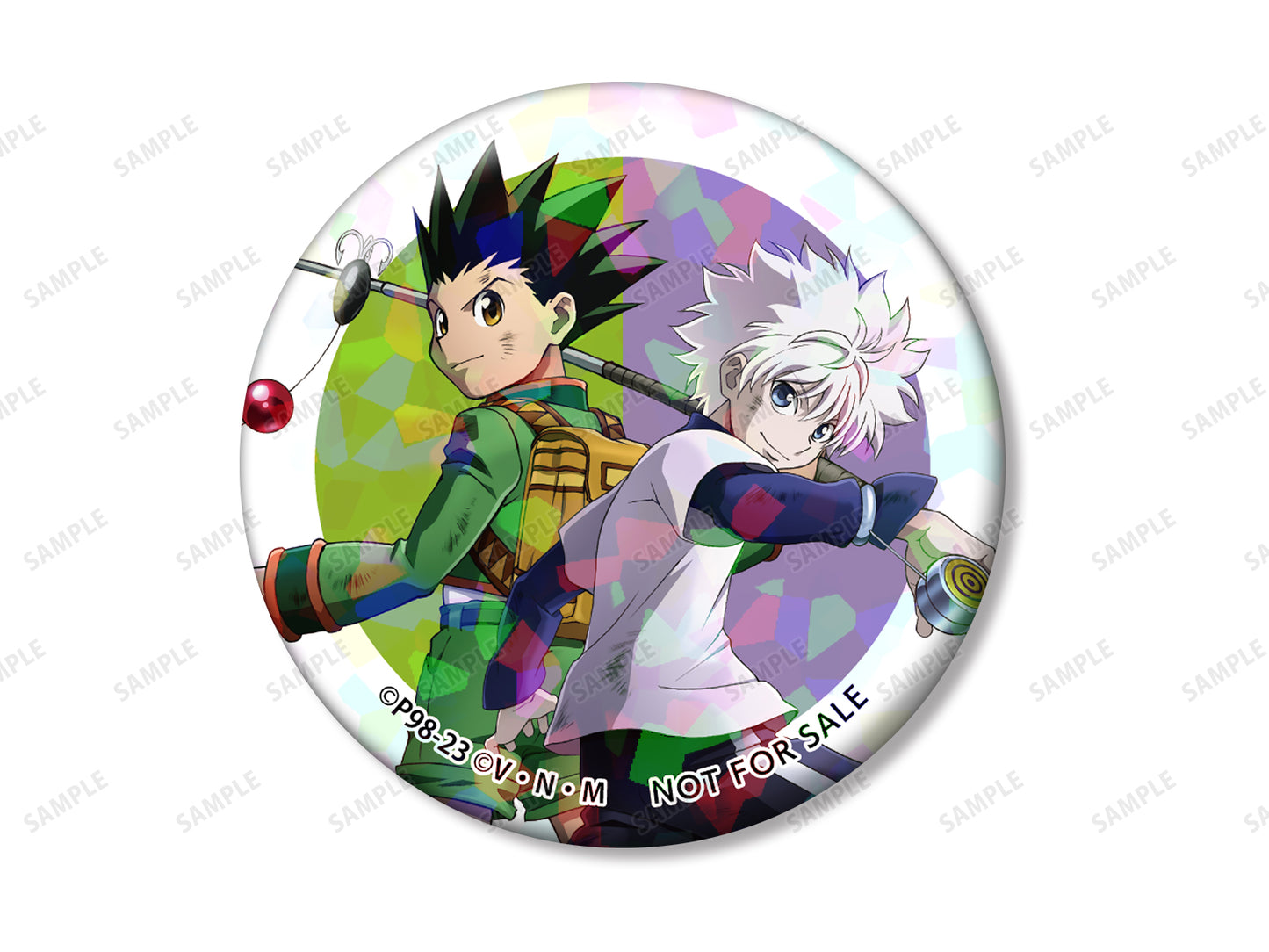HUNTER×HUNTER 描き下ろし ゴン&キルア 戦う背中ver. ホログラム缶バッジ アニメイト限定特典
