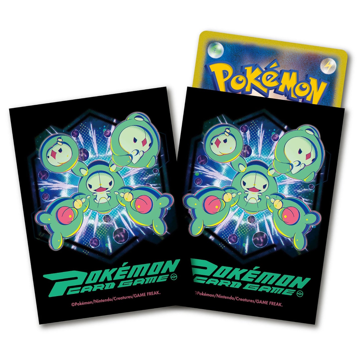 ポケモンカードゲーム デッキシールド プレミアム・マット PSYCHO CYBER ユニラン ダブラン ランクルス | Pokemon Center 2025 Psycho Cyber Set Of 64 Premium Matte Deck Sleeves