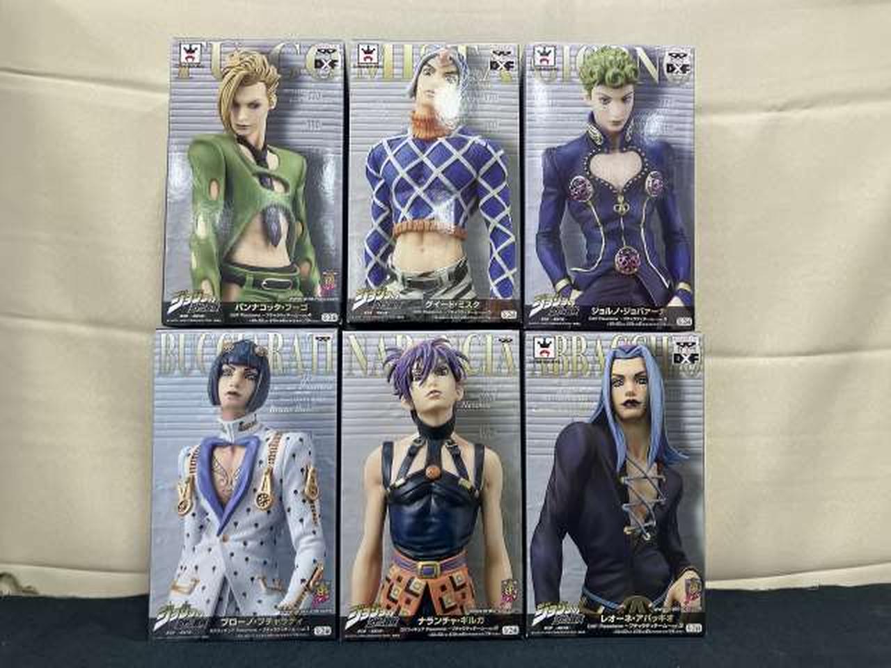 ジョジョのmiraculous DXF フィギュアPart 5 Golden Wind Passione Guard チームブチャラティチーム♦︎ジョルノ・ジョバーナ♦︎パンナコッタ・フーゴ♦︎グイード・ミスタ♦︎ナランチャ・ギルガ♦︎レオーネ・アバッキオ♦ ︎ブローノ・ブチャラティ