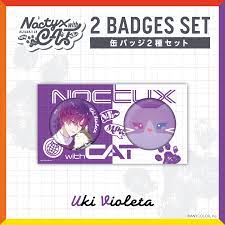 Noctyx with Cat 缶バッジ2種セット badge Uki Violeta vtuber