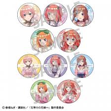 (ｶﾐｵｼﾞｬﾊﾟﾝ) 五等分の花嫁 ﾄﾚｰﾃﾞｨﾝｸﾞｸﾞﾘｯﾀｰ缶ﾊﾞｯｼﾞ ﾒｲｸｱｯﾌﾟ