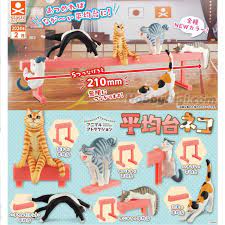 (fullset)扭旦 #140 capsule アニマルアトラクション 平均台ネコ  figure (Stand Stone)