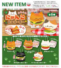 扭旦 #129 (J.Dream) (散件)capsule ふわふわにゃんこハンバーガー figure