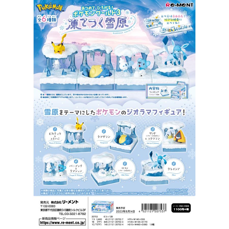 リーメントポケモンあつめてひろがる!ポケモンワールド3 Frozen snowfield all 6 types