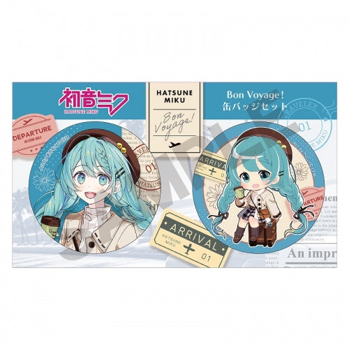 初音ミク 缶バッジ2個セット ブルー tcb