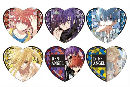 D・N・ANGEL ハート型ラメアクリルバッジ 襟 tcb