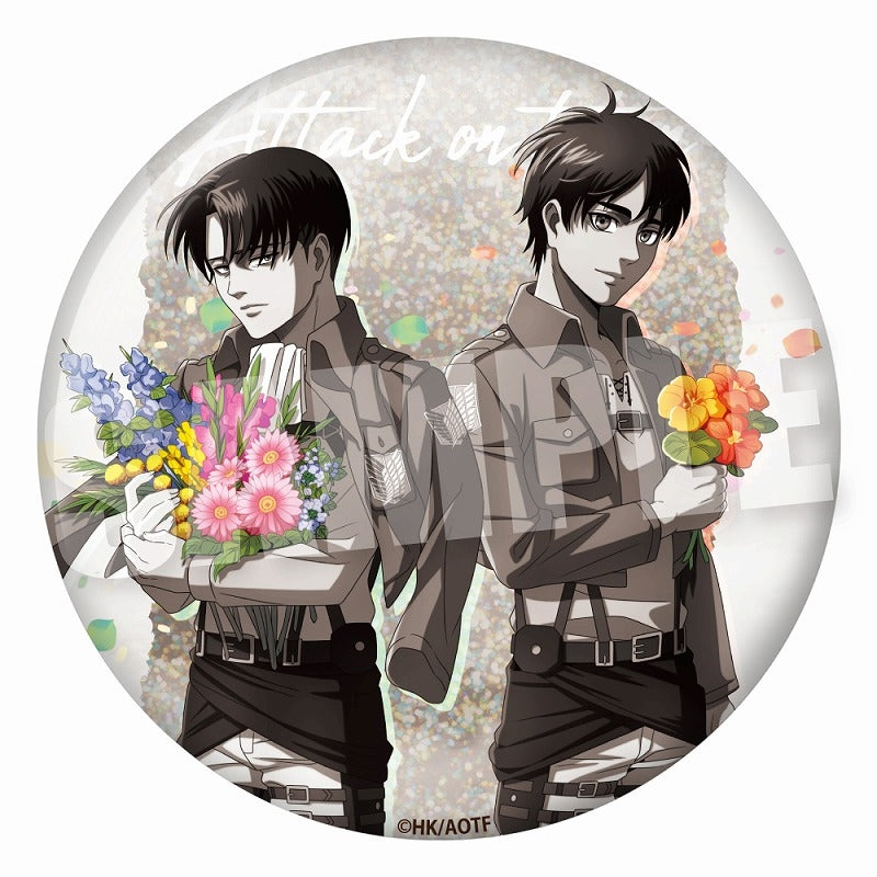 進撃の巨人 BIGホロ缶バッジ 《past and future ver.》（TypeC） badge Eren Levi