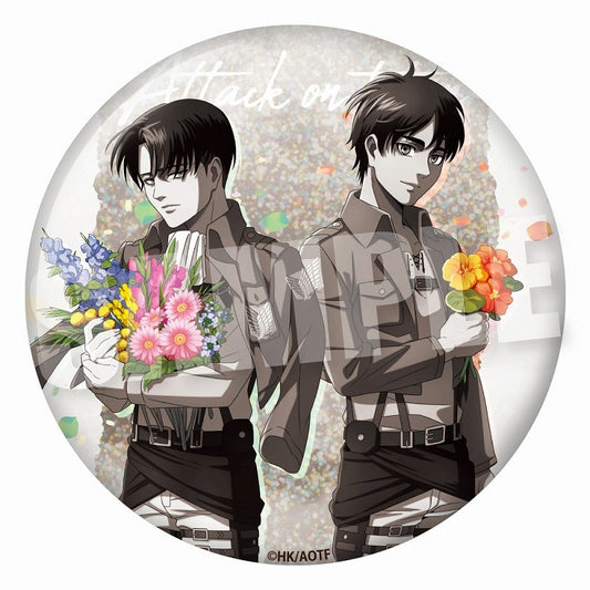 進撃の巨人 BIGホロ缶バッジ 《past and future ver.》（TypeC） badge Eren Levi