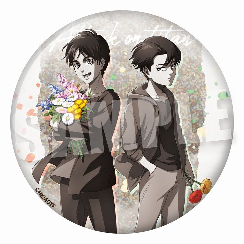 The giant BIGホロ缶バッジ《past and future ver.》（TypeD） badge Eren Levi