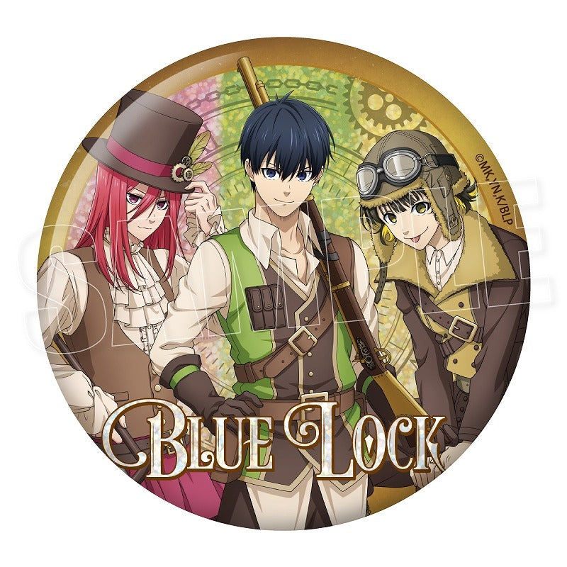 ブルーロック BIGホロ缶バッジ《スチームパンクver.》(潔 世一&蜂楽 廻&千切 豹馬） badge