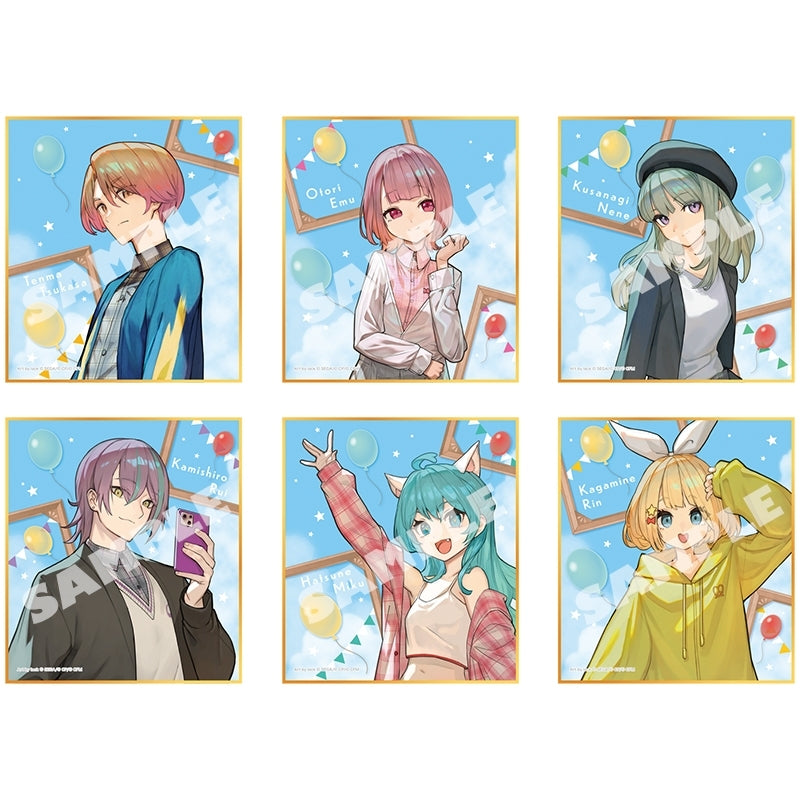 プロジェクトセカイ カラフルステージ！ feat. 初音ミク イラストレーターコラボ ミニ色紙コレクション ワンダーランズ×ショウタイム（全6種） (IKE)