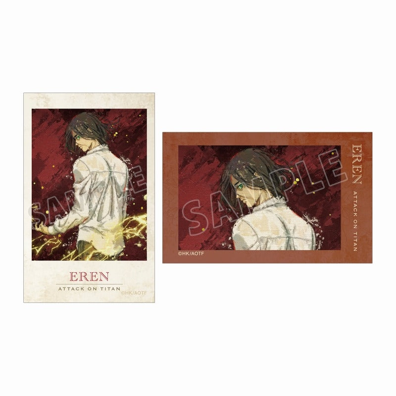 進撃の巨人 描き下ろし エレン 戦う背中ver. grunge CANVAS イラストカード2枚セット (池袋)