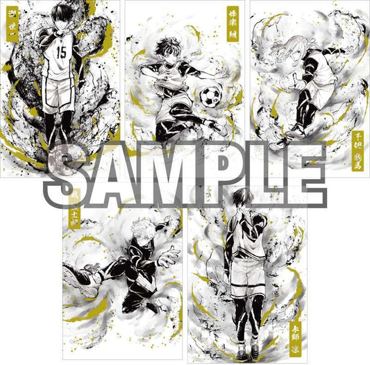 (YTVｴﾝﾀｰﾌﾟﾗｲｽﾞ) ブルーロック 金箔 ポストカード5種セット 水墨画   poster card