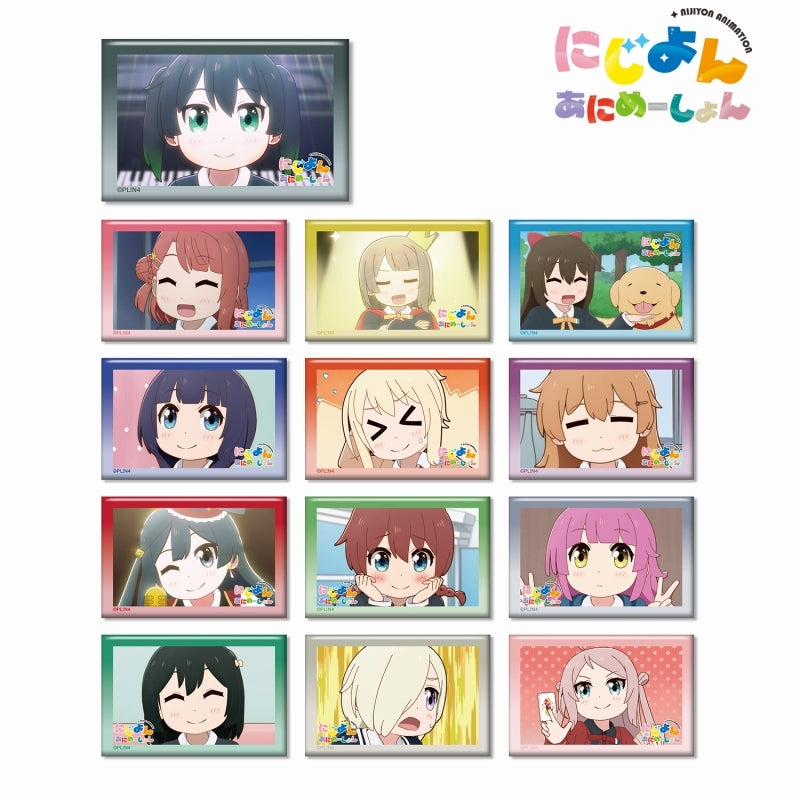 (ｱﾙﾏﾋﾞｱﾝｶ) にじよん あにめーしょん ﾄﾚｰﾃﾞｨﾝｸﾞ場面写ｽｸｴｱ缶ﾊﾞｯｼﾞ badge