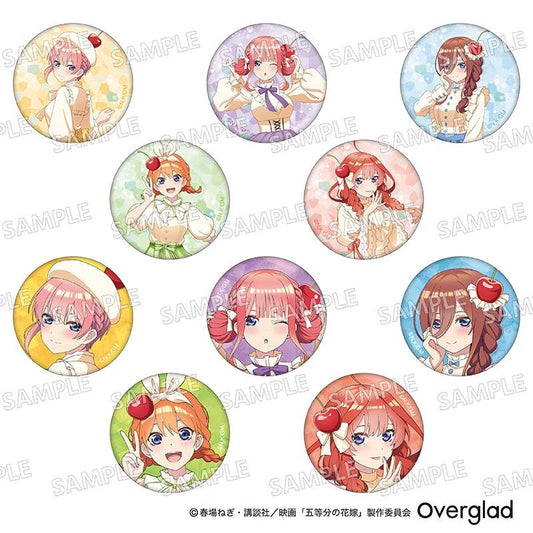(Overglad) 五等分の花嫁 ﾄﾚｰﾃﾞｨﾝｸﾞ缶ﾊﾞｯｼﾞ ｸﾘｰﾑｿｰﾀﾞver. badge