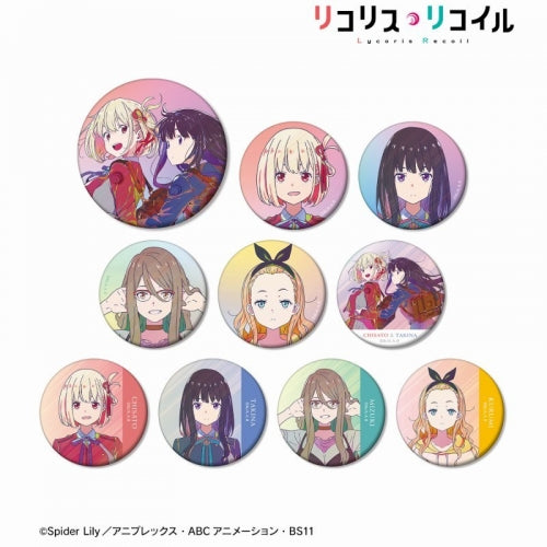 (ｱﾙﾏﾋﾞｱﾝｶ) TVｱﾆﾒ「ﾘｺﾘｽ･ﾘｺｲﾙ」TD Ani-Art clear label ﾏｯﾄ缶ﾊﾞｯｼﾞ badge