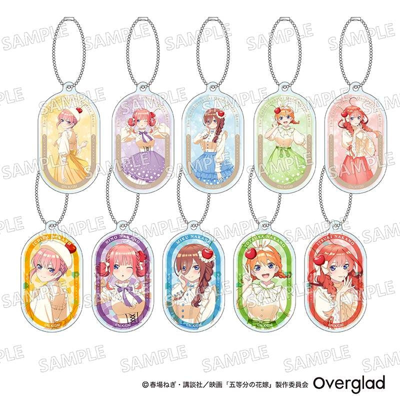 (Overglad) 五等分の花嫁 ﾄﾚｰﾃﾞｨﾝｸﾞｱｸﾘﾙｷｰﾎﾙﾀﾞｰ ｸﾘｰﾑｿｰﾀﾞver. keychain
