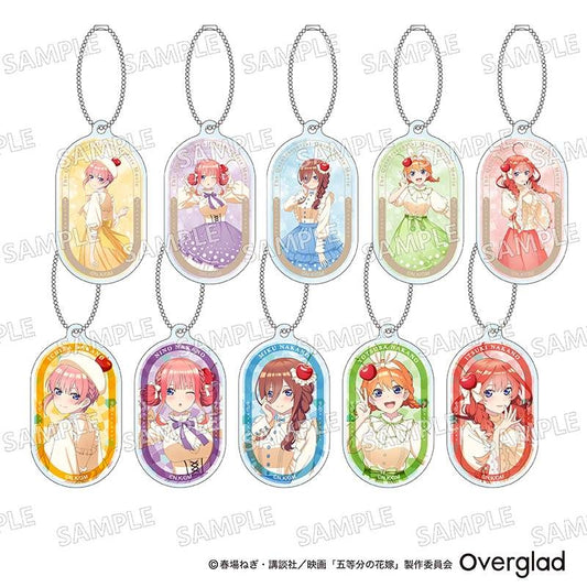(Overglad) 五等分の花嫁 ﾄﾚｰﾃﾞｨﾝｸﾞｱｸﾘﾙｷｰﾎﾙﾀﾞｰ ｸﾘｰﾑｿｰﾀﾞver. keychain