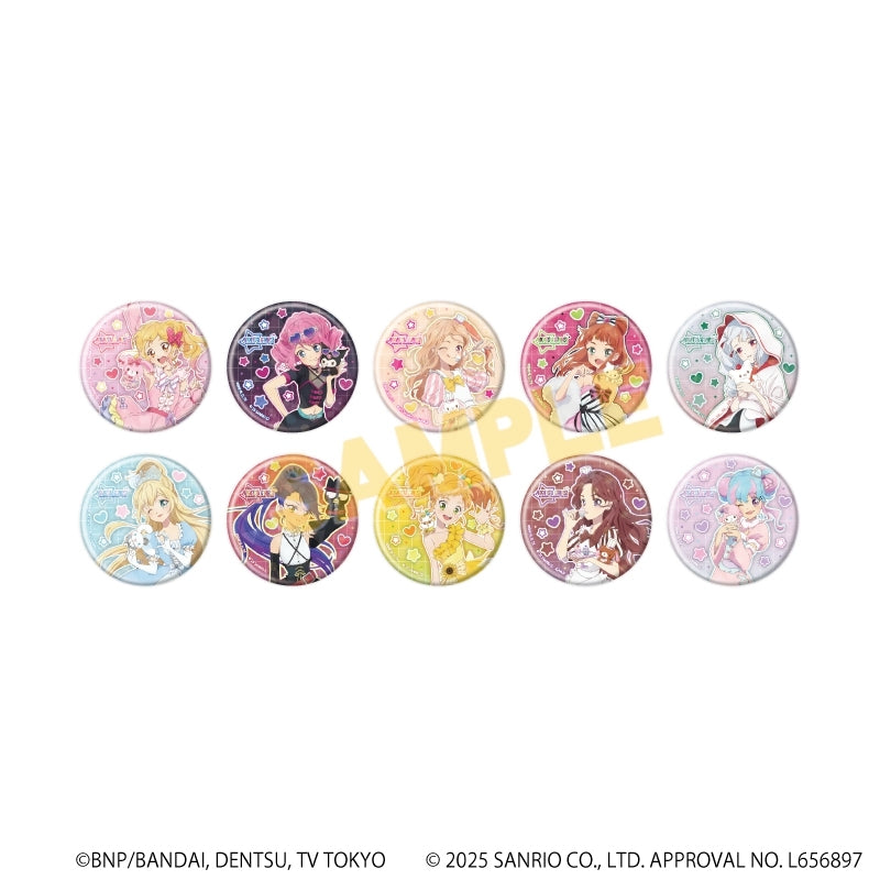 アイカツスターズ！×サンリオキャラクターズ ホログラム缶バッジ(57mm)01/トレーディング(全10種)(コラボイラスト(等身))(池袋)
