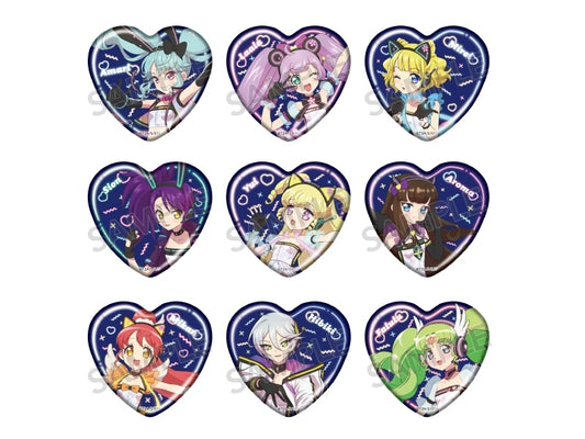 (ﾃｨｰﾑｴﾝﾀﾃｲﾝﾒﾝﾄ) アイドルランド プリパラ ハート缶バッジ badge