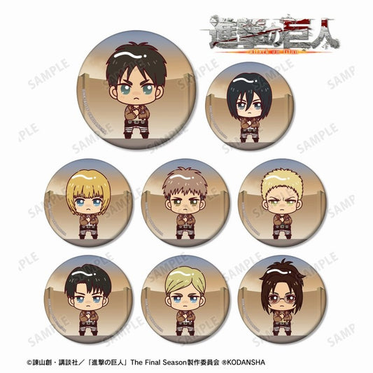 (ｱﾙﾏﾋﾞｱﾝｶ) 進撃の巨人 TD 調査兵団 ちょこんと! ﾏｯﾄ缶ﾊﾞｯｼﾞ badge tcb