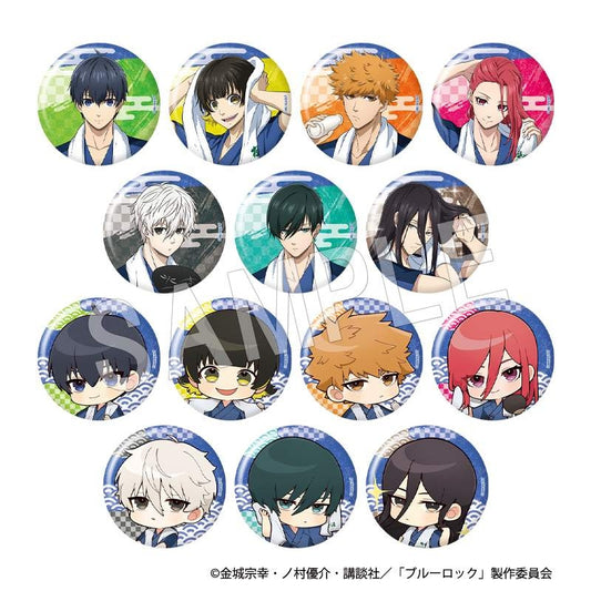 (中外鉱業) ﾌﾞﾙｰﾛｯｸ ﾄﾚｰﾃﾞｨﾝｸﾞ缶ﾊﾞｯｼﾞ(ﾗﾝﾀﾞﾑﾎﾛ入り) 館内着ver. badge