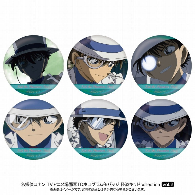 名探偵ｺﾅﾝ 場面写TDﾎﾛｸﾞﾗﾑ缶ﾊﾞｯｼﾞ 怪盗ｷｯﾄﾞcollection vol.2 (再販) badge (日ﾃﾚｻｰﾋﾞｽ)