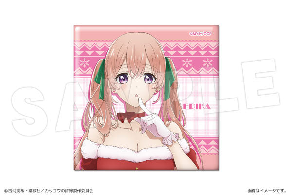 カッコウの許嫁 スクエア 缶バッジ 天野エリカ(クリスマス ver.)